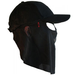 Quik Camo Front Veil Hunting Cap - Black