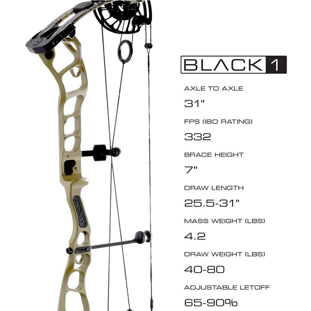 G5 Prime Ion Right Hand Compound Bow Black 28" 55-65# 