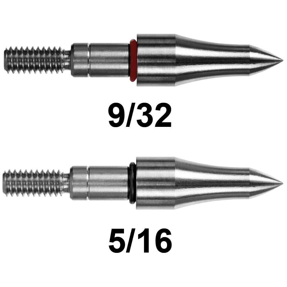 12 Top Hat Long 3D Arrowhead 5/16 100 GN Aluminium Extension Tip Wood Arrows 