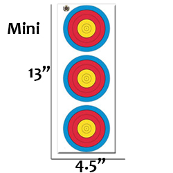 Mini FITA - Vertical 3 Spot Target Face