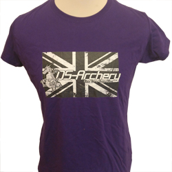 DS-Archery Black Union Jack T-Shirt - Purple - 2XL