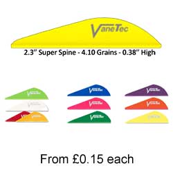Vanetec Super Spine V-Max 2.3" - Fletches/ Vanes