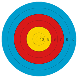 WA Reinforced Target Face - 50m - 6 Scoring Rings